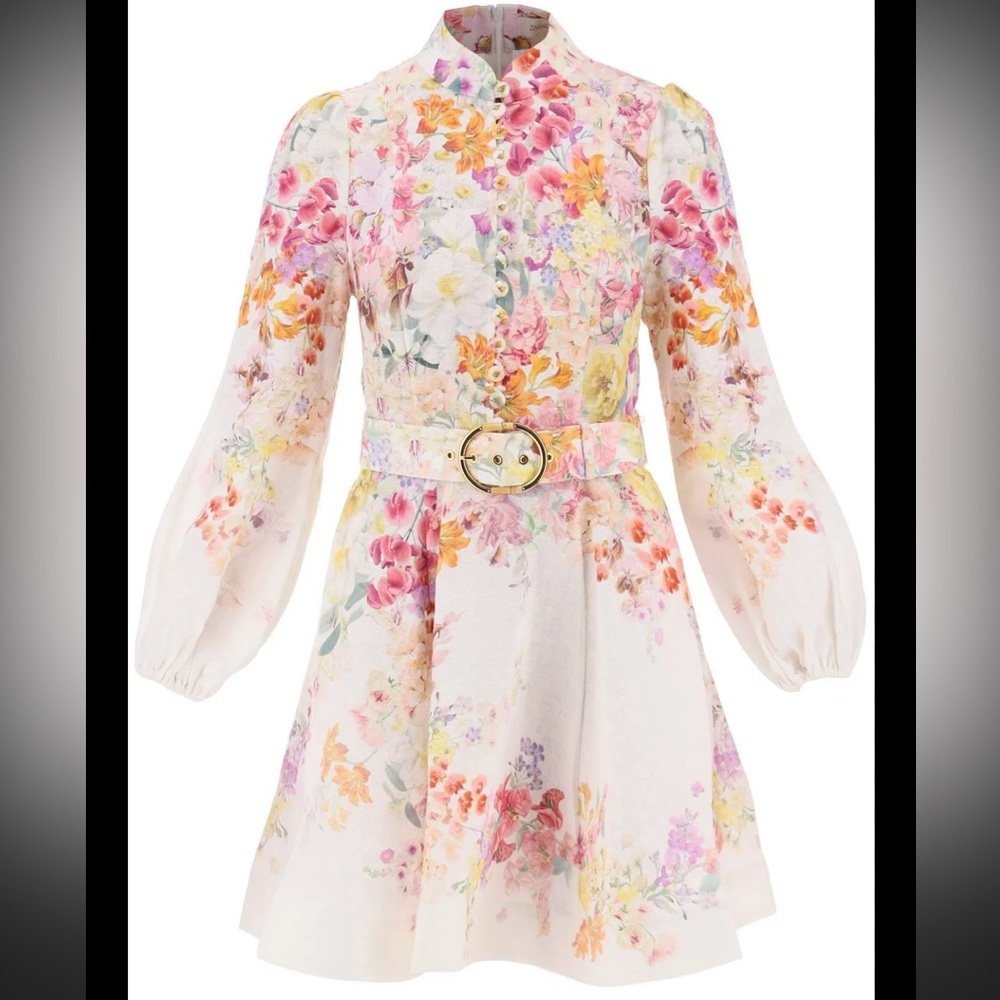 Natura Mini Dress in Kaleidoscope Garden ZIMMERMANN
